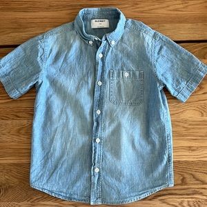 Boys short sleeve chambray button down